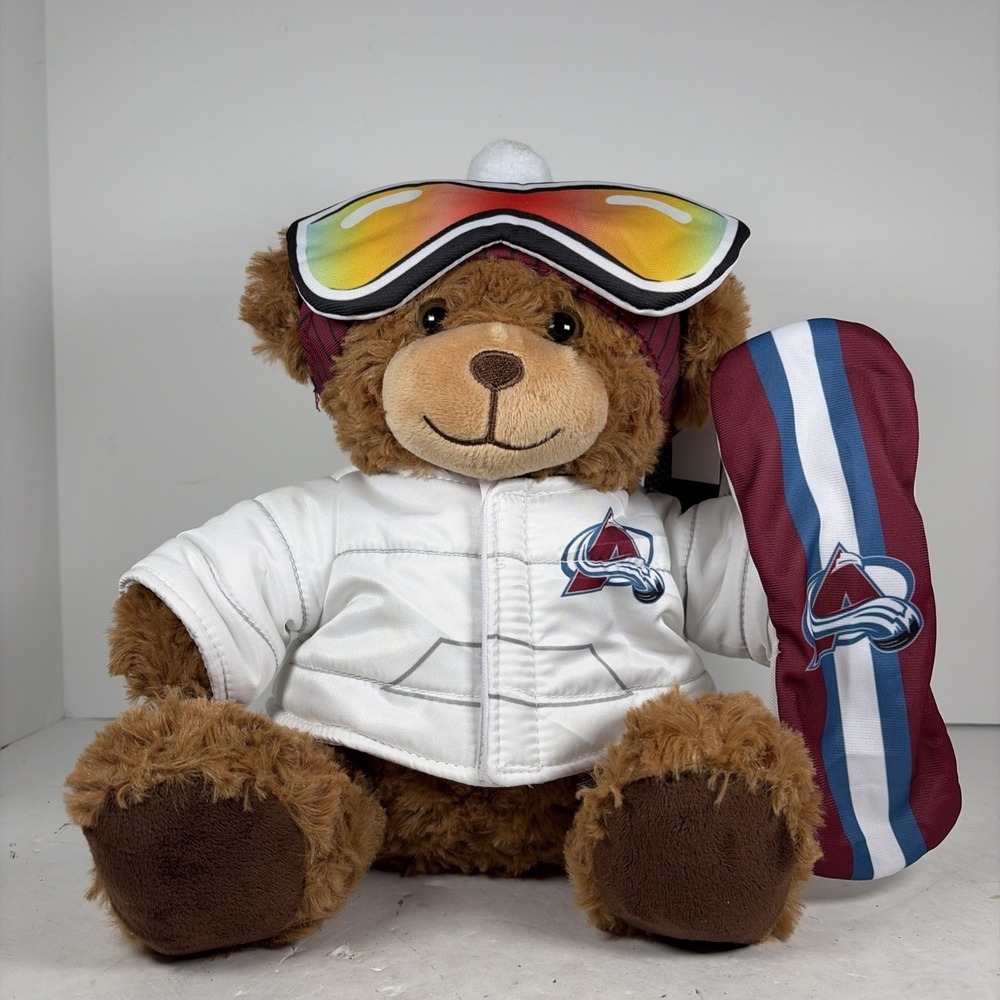 Foco Colorado Avalanche Plush Snowboard Bear‎ NHL Teddy Bear